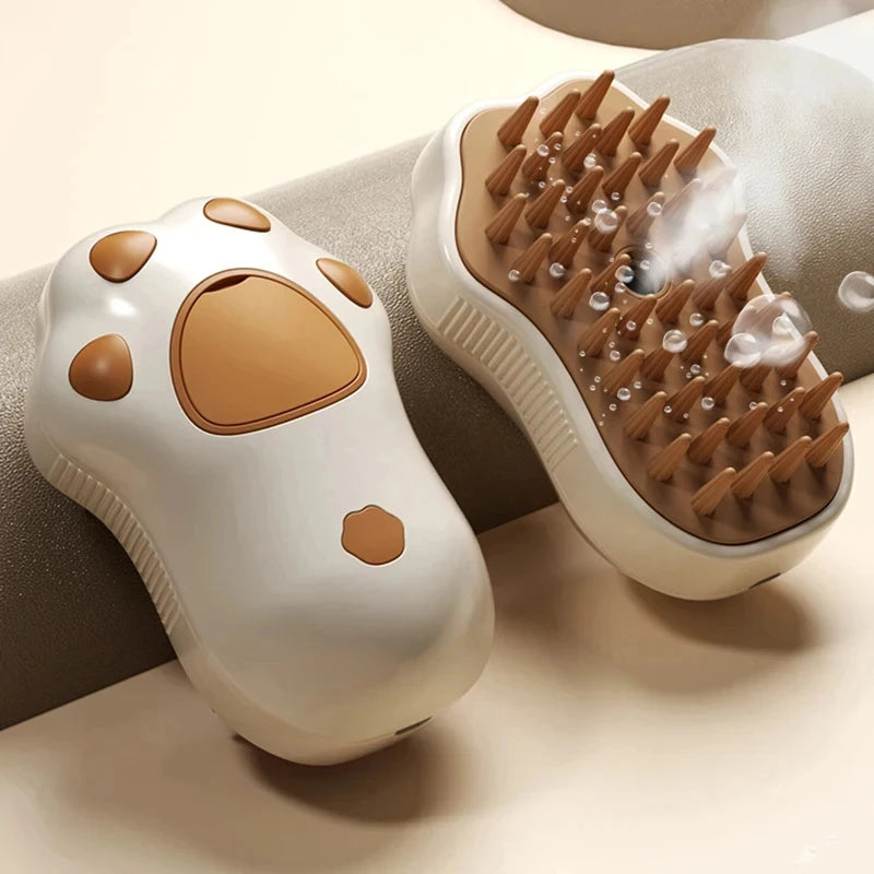 Cepillo a Vapor Eléctrico 3 en 1 para Perros y Gatos