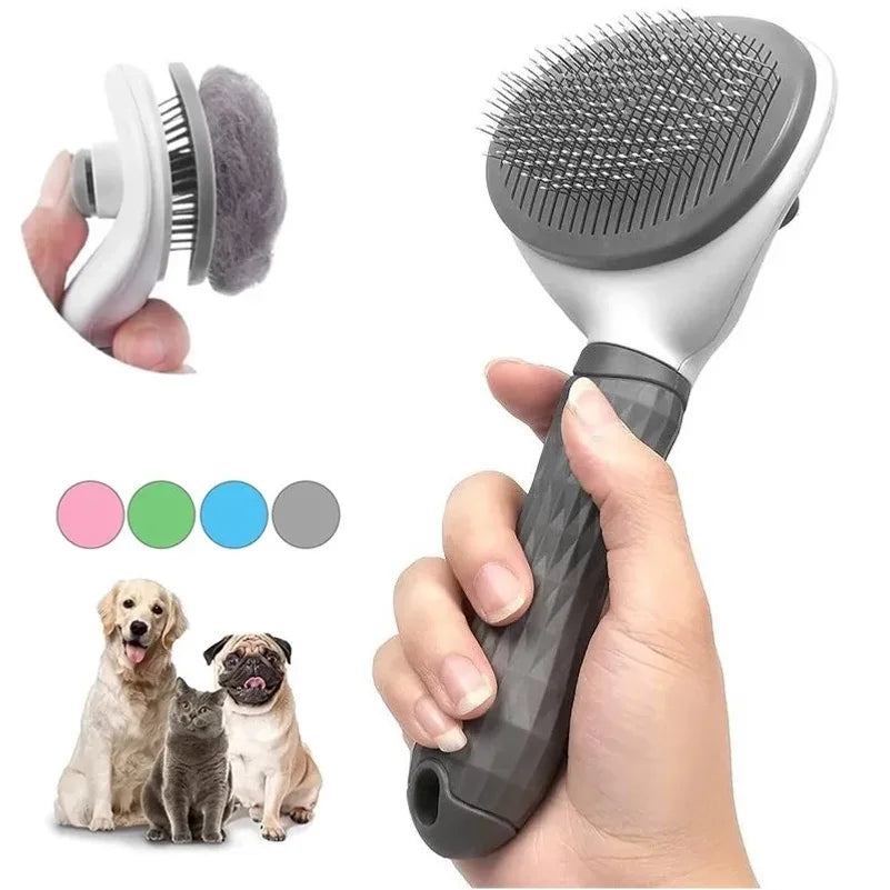 Cepillo Autolimpiante Antipelos para Perros y Gatos