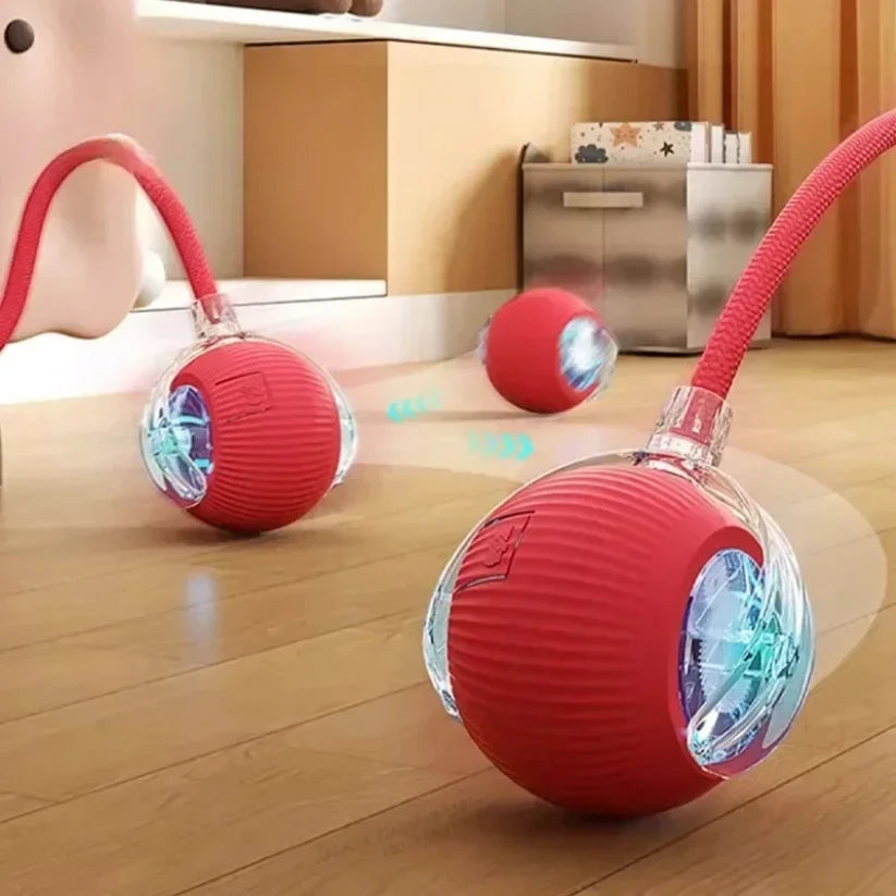 Juguete Interactivo con Evasión de Obstáculos y Luces LED para Perros y Gatos