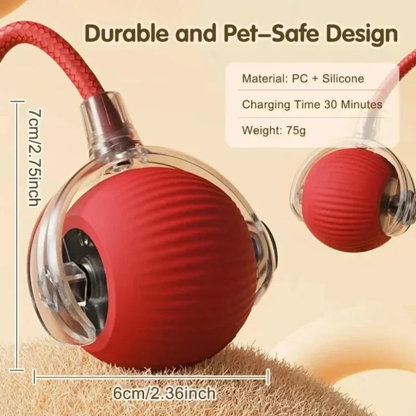 Juguete Interactivo con Evasión de Obstáculos y Luces LED para Perros y Gatos