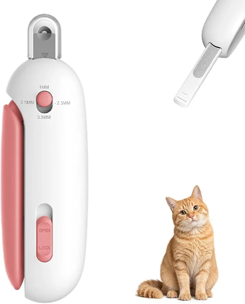 Cortaúñas para Gatos y Perros con Guía de Seguridad Ajustable