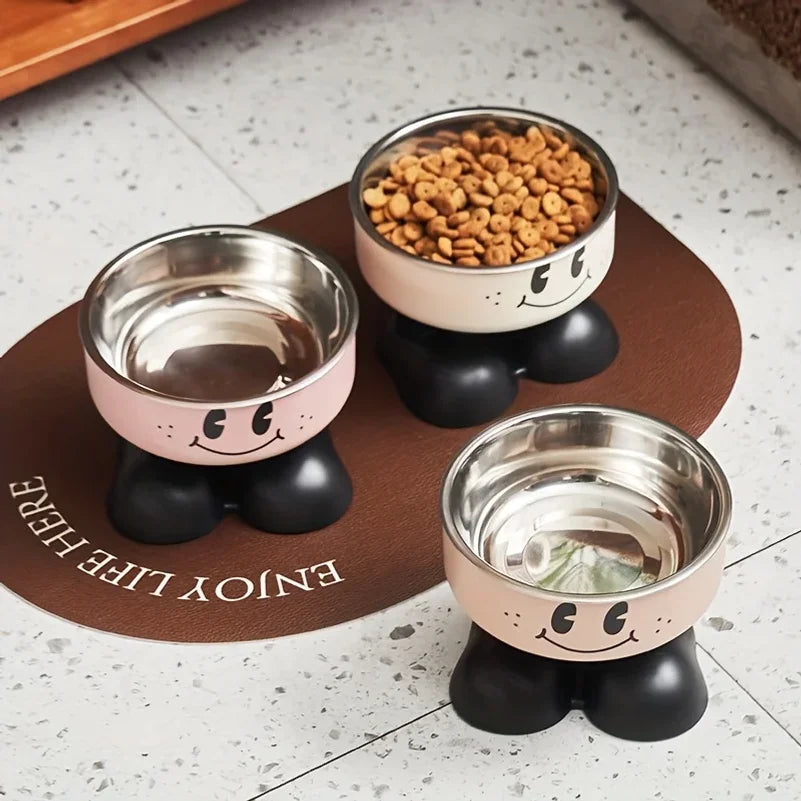 Comedero Elevado de Acero Inoxidable para Perros y Gatos