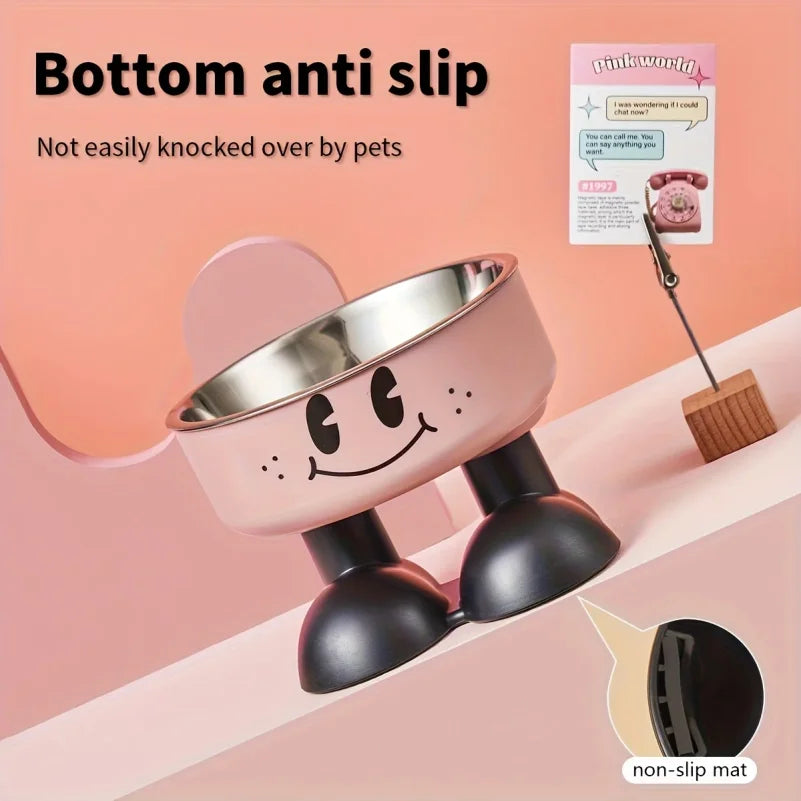 Comedero Elevado de Acero Inoxidable para Perros y Gatos