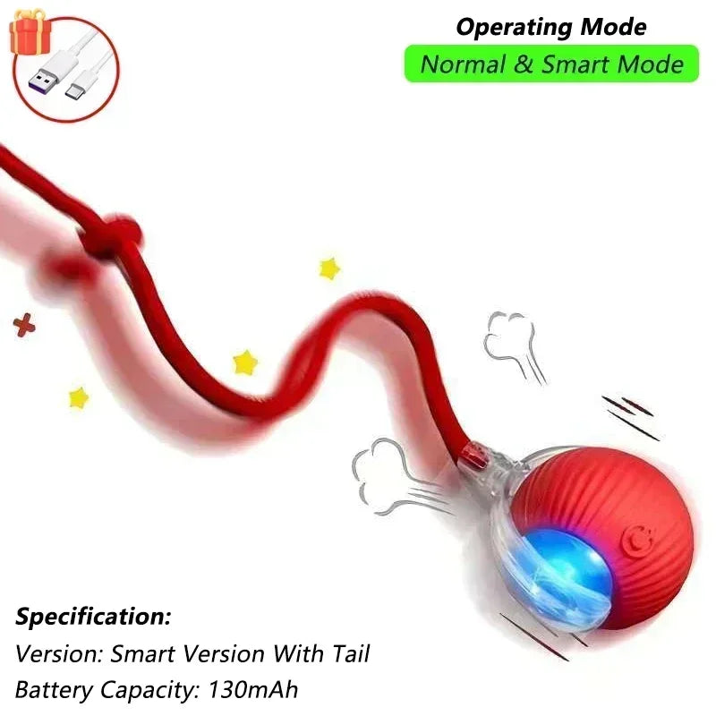 Juguete Interactivo con Evasión de Obstáculos y Luces LED para Perros y Gatos